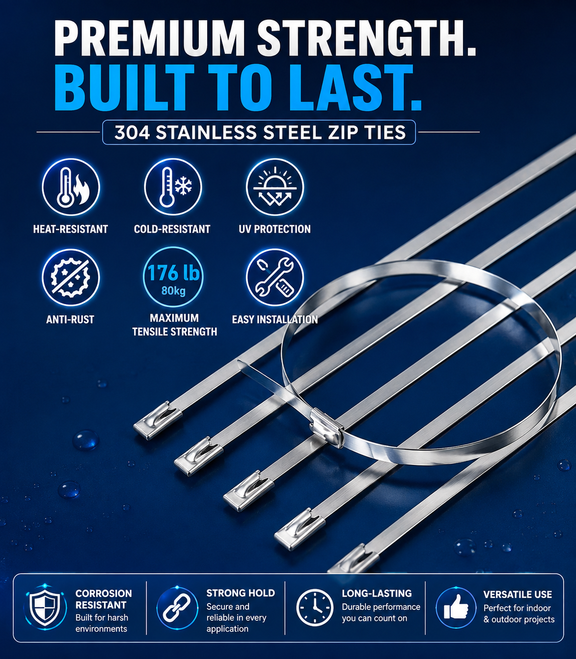 HANDIVO™ Stainless Steel Zip Tie Tool Kit