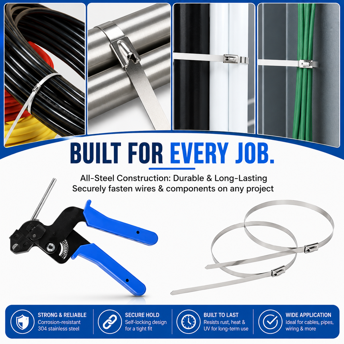 +1 Stainless Steel Zip Tie Gun — Tool Only