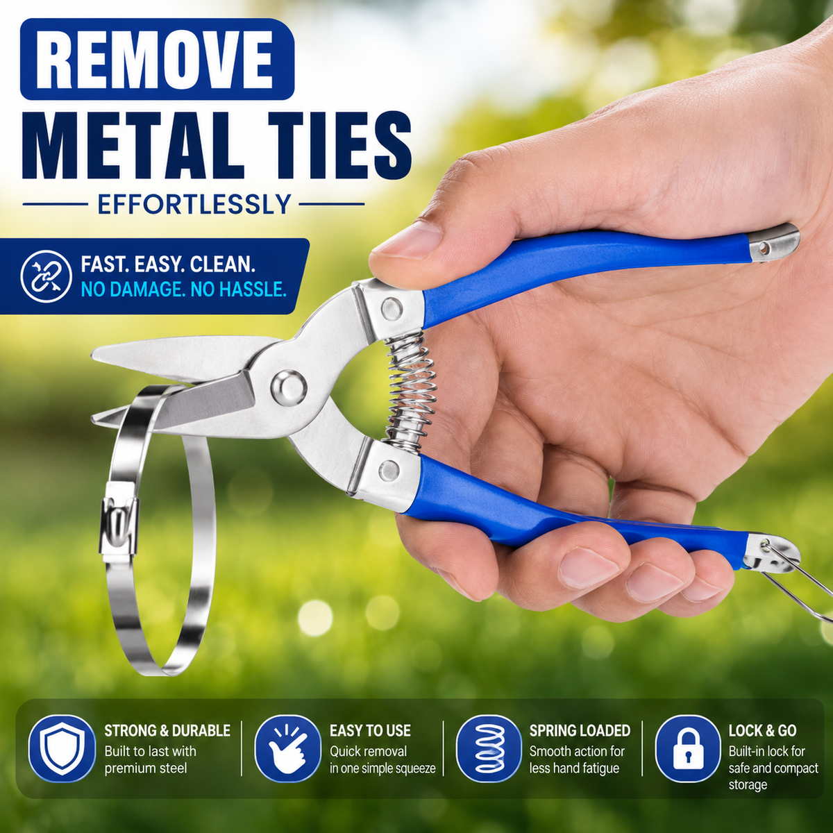 +1 Stainless Steel Zip Tie Gun — Tool Only