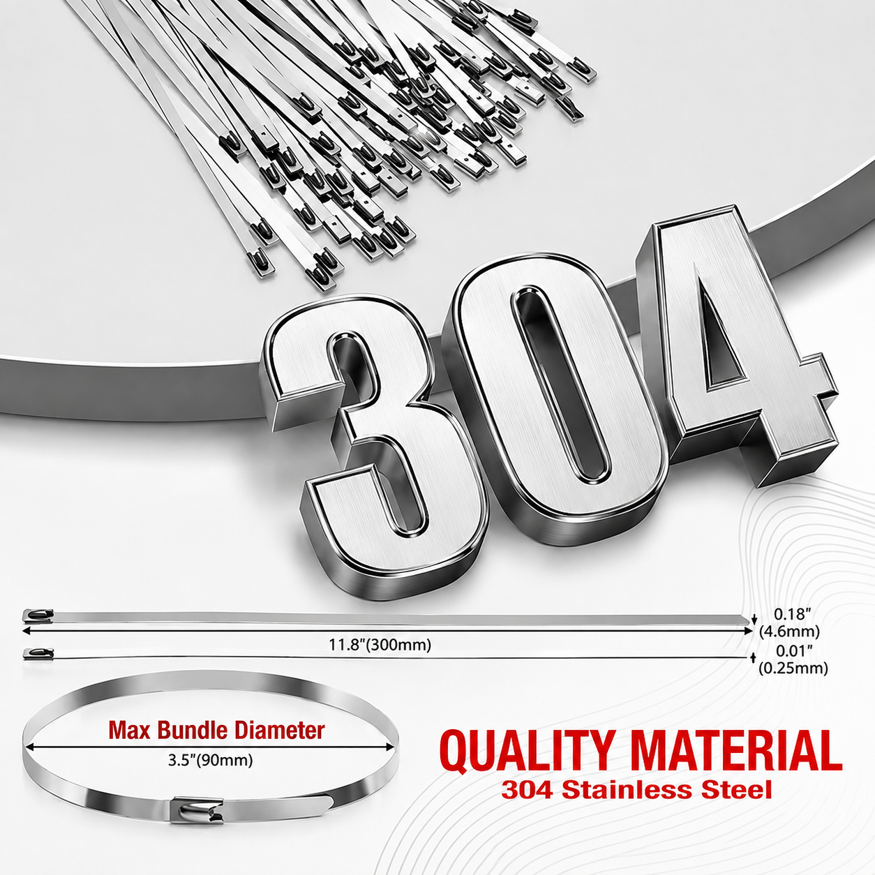 + 100 PCS Extra Zip Ties