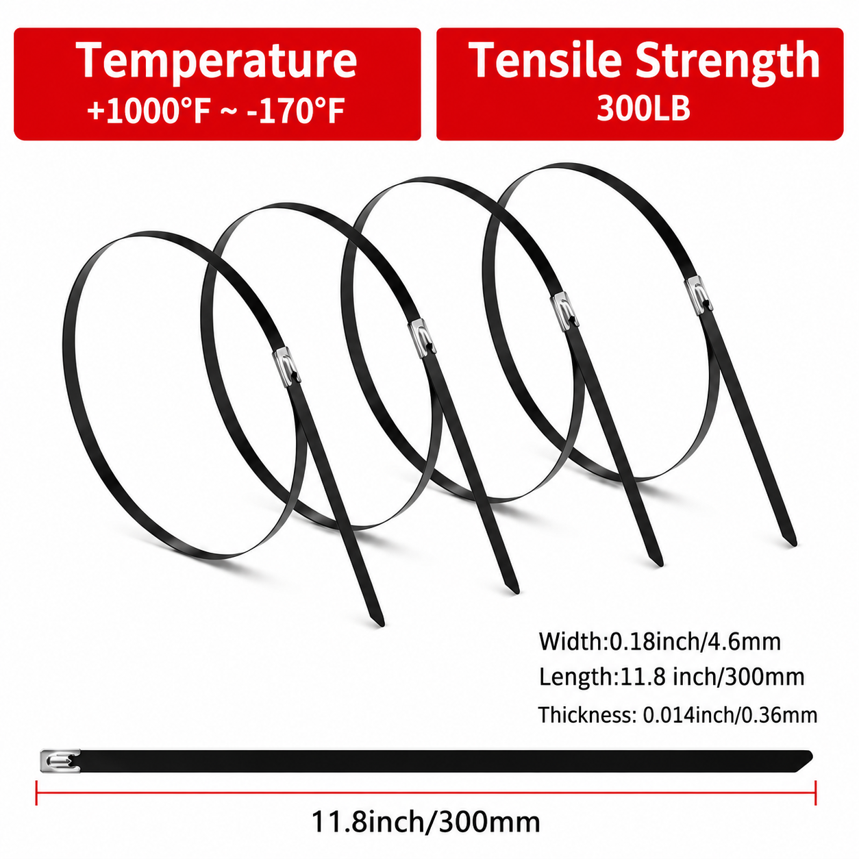 + 100 PCS Extra Zip Ties