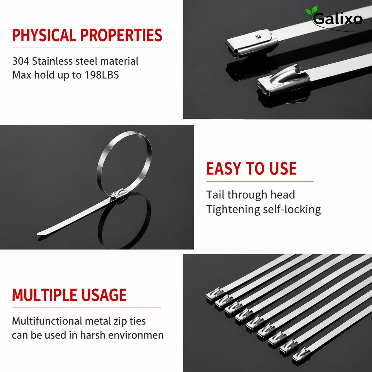+ 100 PCS Extra Zip Ties