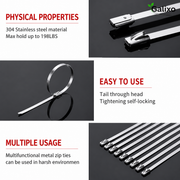 + 100 PCS Extra Zip Ties